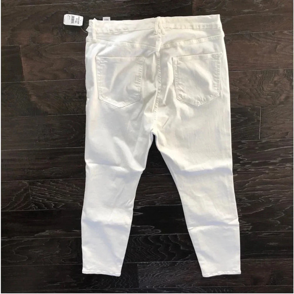 New Good American Good Legs Crop white Jean Jegging pants plus size 20 classic - Picture 6 of 11
